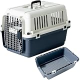 プチリュバン ペットキャリー すのこ付き DX60 猫用 小型犬用 中型犬用 IATA基準クリア クレート 14kgまで Lサイズ 奥行き60.5 x 幅40.5 x 高さ40.5cm 猫 犬