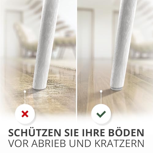 X-Protector Filzgleiter 133 Stück - Prämie Möbelgleiter Weiß - Dicker Filz Selbstklebend - Bodenschoner für Stühle - Große Menge an Filzgleiter Selbstklebend - Schützen Sie Ihre Holzfußböden