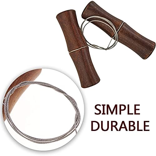 Clay Cutting Wire Wooden Handle Clay Wire Cutter Slicer Clay Carving Tool for Clay Pottery Art Crafts Making Tool