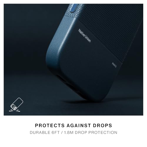 Native Union iPhone 18 Pro Max MagSafe Case RE CLASSIC, 15 stóp ochrona przed upadkiem wysokiej jakości skórzane etui, smukłe i cienkie, podwyższona ramka aparatu, kompatybilne z bezprzewodowym