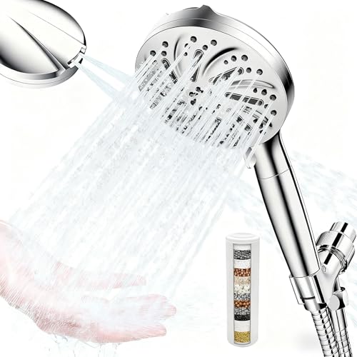 Filtered Handheld Shower Head, Zynuhmo 10 Functions High Pressure Hand