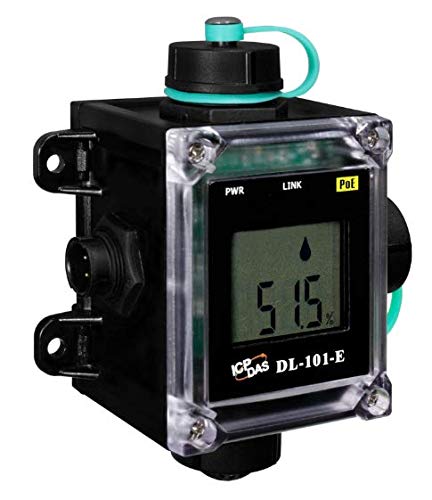 ICP DAS USA's DL-101S-E Remote Temperature and Humidity Data Logger with LCD Display (Black Cover) (RoHS)