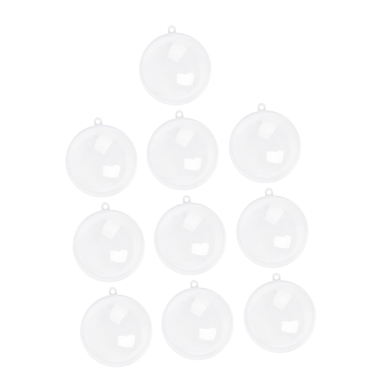 MAGICLULU 4 Set Palla Vuota Di Natale Di Natale Fai Da Te Ornamenti Natalizi Trasparenti Palline Natalizie Trasparenti Riempibili Chiari Ornamenti Natalizi Riempibili Abs 10 Pezzi * 4