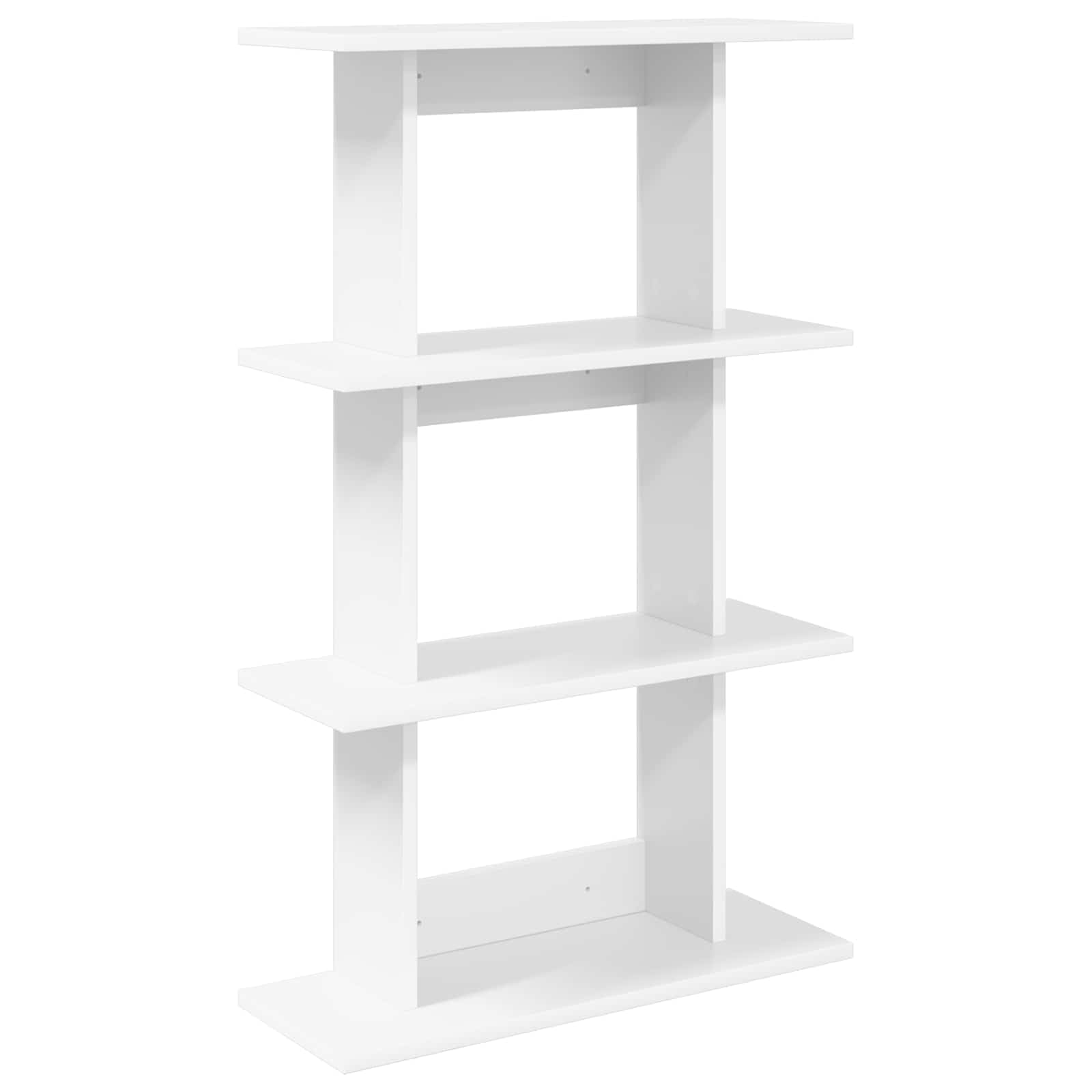 Wandregal Wandhalterung Weiß aus Holzwerkstoff 56 x 20 x 90 cm, platzsparendes Hängeboard mit viel Stauraum für Wohnzimmer, Schlafzimmer, Küche, Bad und Büro