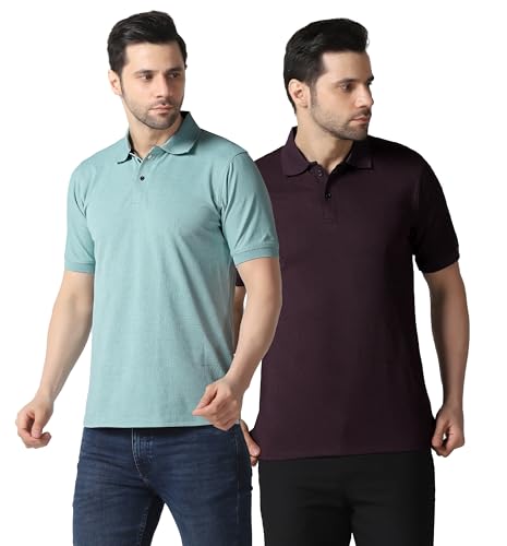 Image of TAGDOMen's Polo T Shirt | Half Sleeve | Textured & Collar Polo T-Shirt for Men (2053)