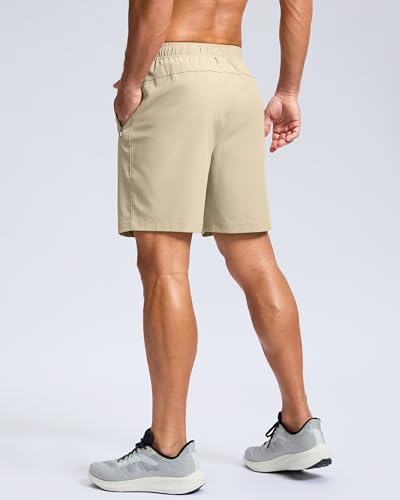 Image of G Gradual Men's Athletic Running Shorts with Zipper Pockets Quick Dry 7 inch / 5 inch / 9 inch Workout Gym Shorts for Basketball Hiking