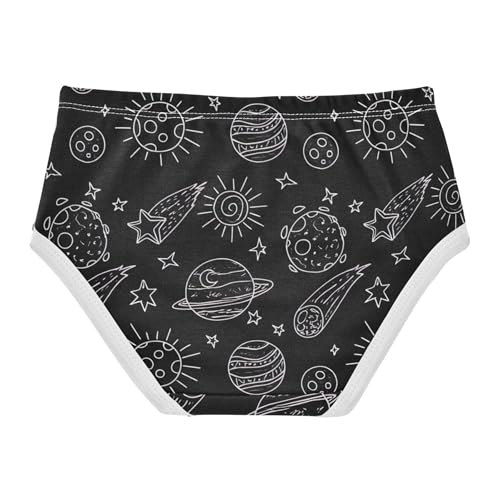 White Planets Black Girls Underwear Toddler 2t Cotton Girl Panties Cute Funny Briefs Underpants2