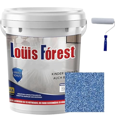 ZZLMDZ Louis Forest, Vernice epossidica colorata per pavimenti, sabbia autolivellante, per garage, cemento, piastrelle e marmo (blu, 1000 g)