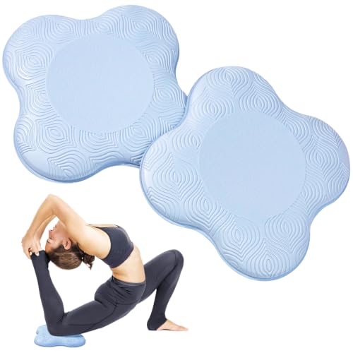Image of Yoga Knee Pads 2 Pack, Foam Kneeling Cushions - Non-Slip Pilates Knee Pad Cushion & Wrist Support - Portable Workout Knee Pads for Meditation, Kneeling, Balance, Floor, Pilates,Yoga