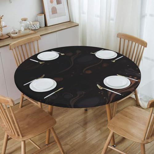 Nappe de table ronde imprimée ajustable nappe anti-glisse imperméable - 6