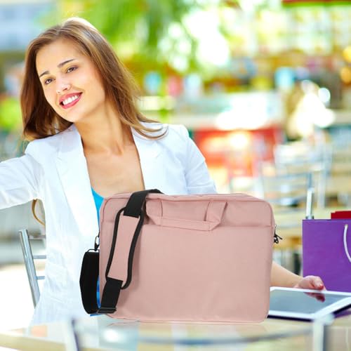 Bolso para laptop 15.6" rosa protector acolchado portátil miniatura 3