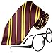 Kangaroo Wizard Tie & Glasses Costume Accessory Set Black