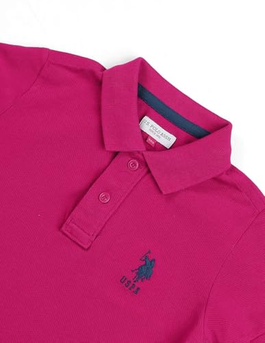 Image of U.S. Polo ASSN. Knitted Boys Polo T-Shirts - Soft Cotton Fabric, Ribbed Polo Collar, Regular Fit T Shirt for Kids