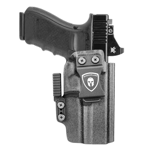 WARRIORLAND IWB Kydex Holster with Claw Attachment and Optic Cut Fit G20 / G21 (Gen 3 4 5) & G22 Gen 5 Pistol, Inside Waistband Appendix Carry G21 Holster, Adj. Cant & Retention, Right Hand