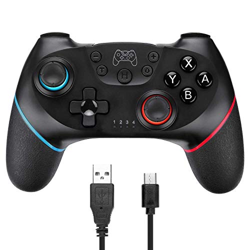 Preisvergleich Produktbild RUIZHI Wireless Controller für Switch,Switch Controller Pro Wireless Controller Remote Controller Gamepad mit Turbo Dual Shock 6 Achsen Somatosensory Zubehörsets für Switch