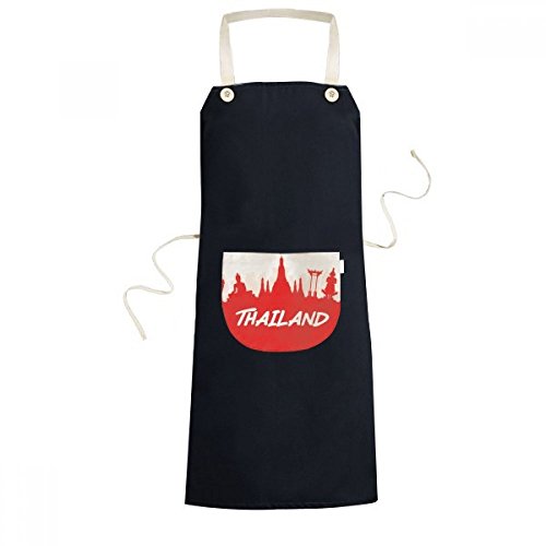 Tablier de cuisine Thaïlande noir, idée cadeau originale pour chef