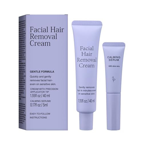 2 PCS Hydrateology Facial Hair Removal Cream Luuma Facial Hair Removal Gentle Hairs Removers for Women Long-Lasting Depilatory Cream for All Skin Types