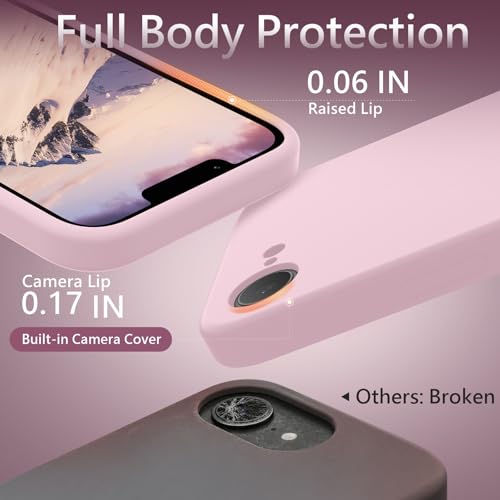 Image of FireNova Magnetic for iPhone 17e Case /iPhone 16e Case, Compatible with MagSafe, [Silicone Camera Protection] Microfiber Lining Phone Case, 6.1 inch, Chalk Pink