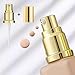 Chris.W 2 Pack Foundation Pump Dispenser Fit for Estee Lauder Double Wear Foundation, Maybelline Fit Me Liquid, Gold Lid