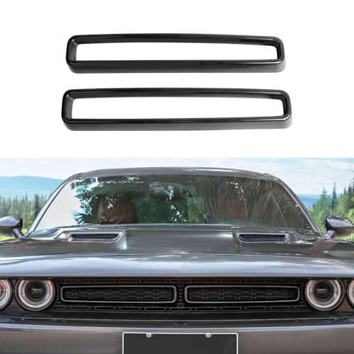Image of RAZPOY Front Grille Inserts Grill Guard Compatible with 2015-2023 Dodge Challenger Exterior Accessories, Black