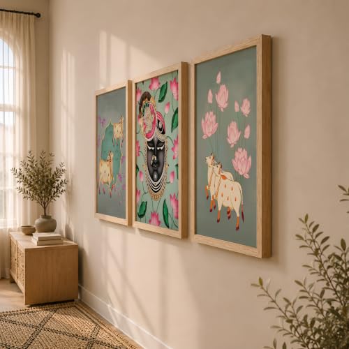 Image of NoWorries Wall decor paintings for living room - Wall frames for home decor /Wall hangings Home decor items - (Synthetic Engineered Wooden Frame) (MIN -8, 25x37 inches)