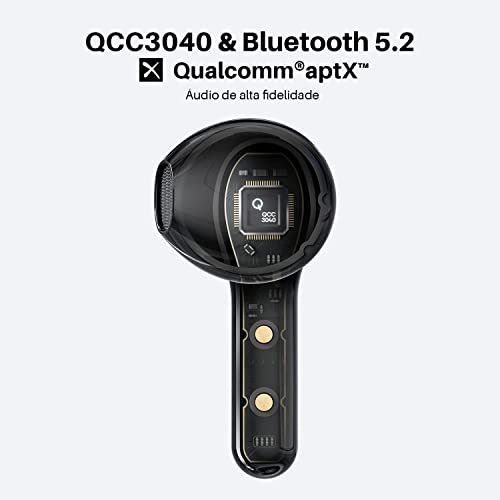 Fones de ouvido, Tribit Fones de Ouvido Bluetooth 5.2 Qualcomm QCC3040, 4Mics CVC 8.0 Redução de Ruí