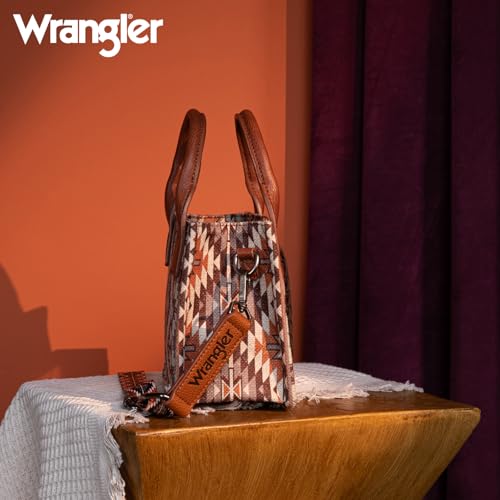 Image of Montana West x Wrangler Mini Tote Bag for Women Western Crossbody Purse Aztec Top Handle Handbags