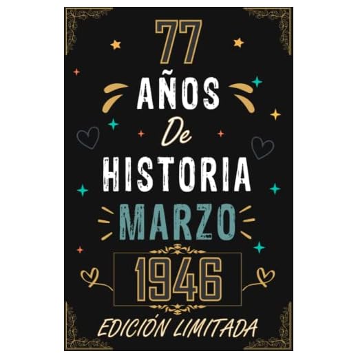 CUADERNO, 77 AÑOS DE HISTORIA MARZO 1946 EDICIÓN LIMITADA: Regalo de 77 cumpleaños para mujeres y hombres, ideas de 77 cumpleaños... un cumpleaños... ... regalo de 77 cumpleaños para él/ella.