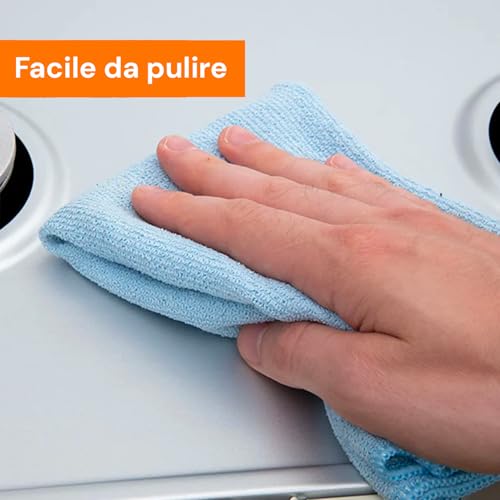 Avilia Cuisinière à gaz GPL en acier avec 2 feux et couvercle anti-poussière portable - Idéal pour cuisiner différents plats dans des espaces petits ou en plein air - Pieds antidérapants et flammes – Image 5