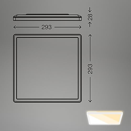Panel LED Briloner plano para salón con luz regulable y retroiluminación 7
