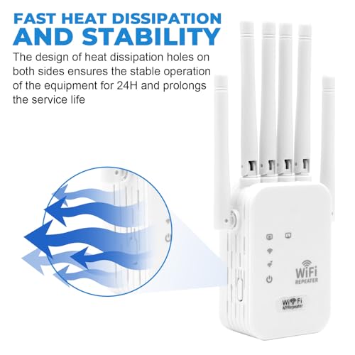 Plus de coupure internet grâce au WiFi booster 6 antennes pour maison