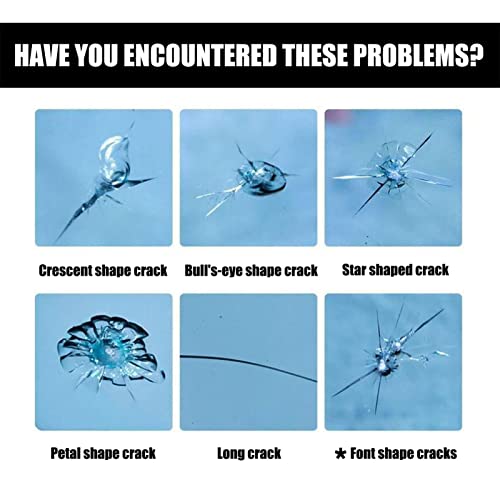 Glass Repair Kit for Windshield,Vehicle Windscreen Cracks Chips Repairing Kit | Quick Fix Window Rep