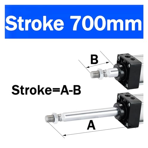 Cylindre piston SC 40mm avec course 700mm à double effet pour automatisme - 3