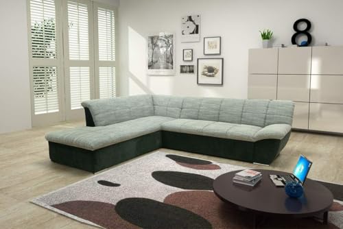 DOMO. collection Ecksofa Splash, Schlafsofa, Couch in L-Form, Ottomane Links - mit Bettfunktion, 271 x 232 x 76 cm (BxTxH), weiß-grau