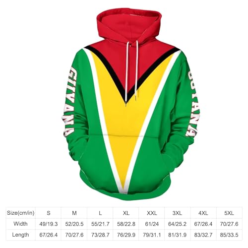 Sweat à capuche drapeau Guyane oversize fini les vêtements trop serrés - 6