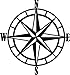 Nautical Compass Rose Metal Wall Art