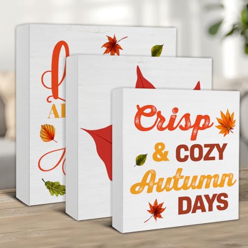 3pcsfallwoodsignsdecorautumnwoodblocksignsfarmhousehellofallleaveswoodenboxsignshomedecorationsfortieredtraydesktableshelf  Urban Country Home Decor 3 pcs fall wood signs decor autumn wood block signs farmhouse hello fall leaves wooden box signs home decorations for tiered tray desk table shelf  urban country home decor