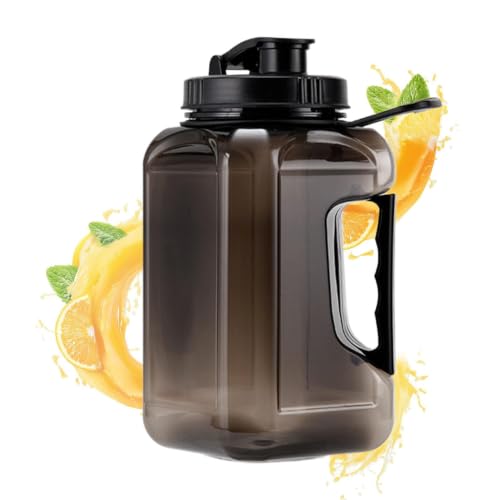 Botella de agua deportiva | Cuadrada portátil de 2.4 L | Botella de agua portátil | para mujeres, hombres, adultos, viajes, caminar, fitness, entrenamiento, yoga, senderismo