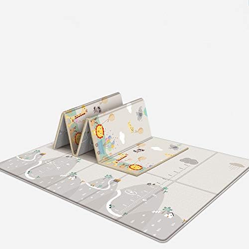 Baby Crawling Mat,Large Tummy Time Folding Baby Crawling Mat Outdoor or Indoor Use,Baby Care Playmat BPA Free, XPE Mat, Non Toxic for Kids Toddler Infants to Play