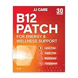 JJ CARE B12 Patch (Pack of 30), Self-Adhesive Natural Blend Topical Daily B12 Energy Patches, 1 Month Supply