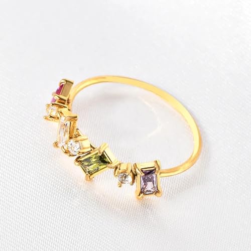Ring jewellery bague diamant multicolore simples pour une transformation polyvalente
