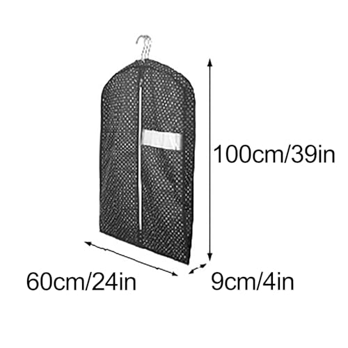 Garment Bags, Suit Bag Hanging Garment Bags for Closet Storage with Clear Window Clothes Cover for Dresses, Coats Three-Dimensional(Blue,60x9x100cm/24x4x39in)2