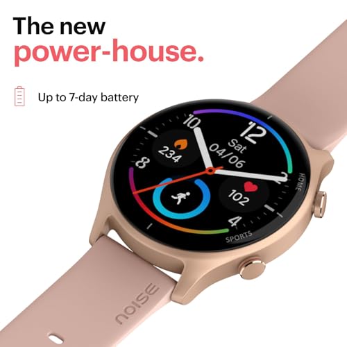 Image of Noise Twist Round dial Smart Watch with Bluetooth Calling, 1.38 inch TFT Display, up-to 7 Days Battery, 100+ Watch Faces, IP68, Heart Rate Monitor, Sleep Tracking (Blush Beige)