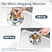 Buowinixi 3 in 1 Kitchen Sink Drain Strainer ，304 Stainless Steel Kitchen Sink Stopper and Basket,Long-Term Water Storage，Bass Bounce Core，General，Filter for Standard 3-1/2 inch Drain