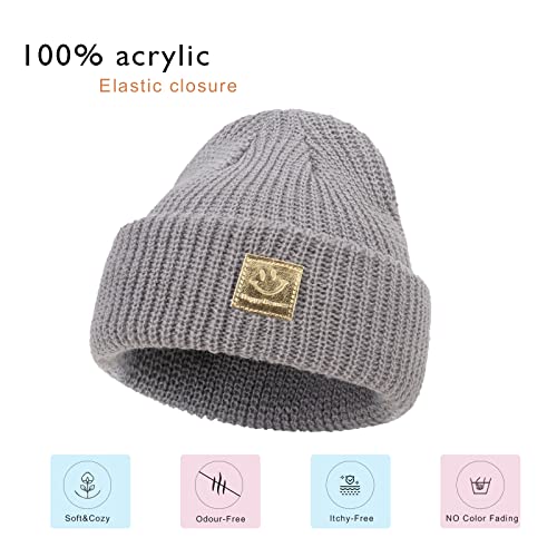 Image of Newborn Baby Wool Hat Cap Turban Toddler Warm Hat Kids Baby Cap Set