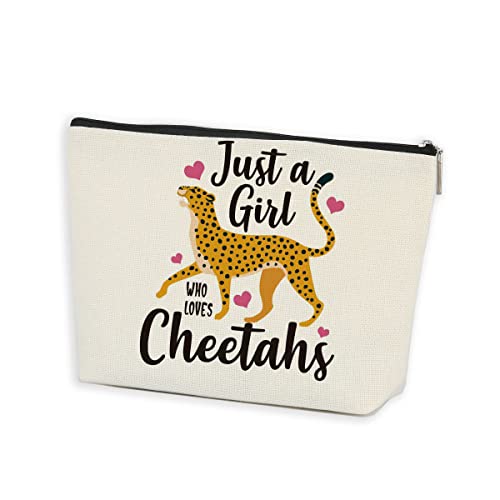 Azteoiz Cheetah Print Makeup Bag Cheetah Animal Lovers Gifts for Women, Graduation Friendship Birthday Gift for Girls Friends Daughter Sister Preppy Cosmetic Bag Zipper Pouch