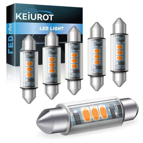 Keiurot T3 44mm Festoon LED Bulb for Under Cabinet Light Bulbs, DC/AC12V