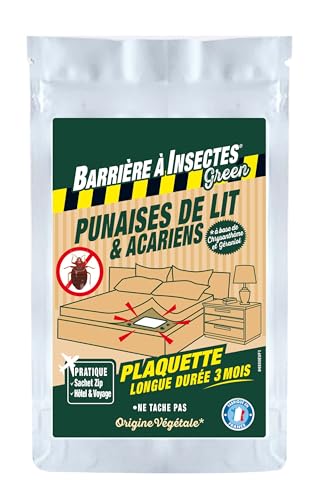 Tablette Anti Punaises de Lit Acariens Longue Durée BARRIERE A INSECTES GREEN