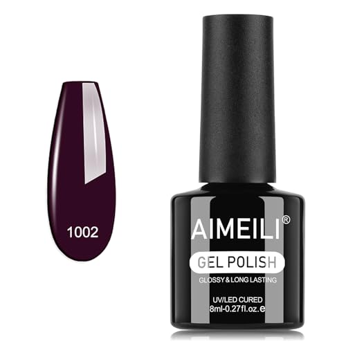 AIMEILI Smalto Semipermanente Colori 8ml Color Gel Soak Off UV&LED Gel Unghie Colorati Smalti Semipermanenti per Unghie Nail Art - 1002