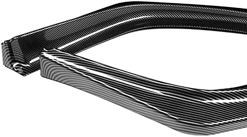 3PCS Front Bumper Lip Kit fit for compatible with 2008-2015 Mitsubishi Lancer Evolution EVO X, R-Style Splitter Trim Protection Spoiler, Air-Dam-Chin-Diffuser (Carbon Look)